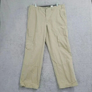 Eddie Bauer Mens Loose Fit Cargo Outdoor Pants 38 X L32 Cotton Nylon Blend   4CT